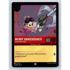 Basic Webby Vanderquack HP 4 Enthusiastic Duck Rarity Red Vibrant Disney Lorcana